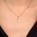 Подвеска из красного золота с фианитами