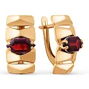 Серьги из красного золота с гранатами