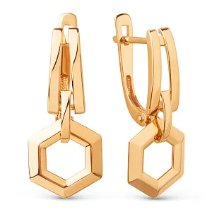 Серьги из красного золота