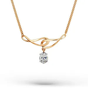 Колье из красного золота с фианитом