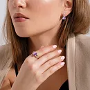 Кольцо из красного золота с аметистом