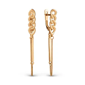 Серьги из красного золота