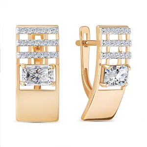 Серьги из красного золота