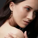 Серьги из красного золота с фианитами