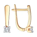 Серьги из красного золота с бриллиантами