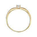 Кольцо из красного золота с бриллиантом