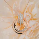 Подвеска из красного золота с фианитами