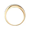 Кольцо из красного золота с фианитами