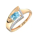 Кольцо из красного золота с swiss топазом