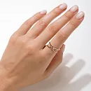 Кольцо из красного золота с фианитами