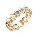 Кольцо из красного золота с бриллиантами