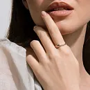 Кольцо из красного золота с фианитами