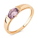 Кольцо из красного золота с аметистом