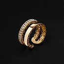 Кольцо из красного золота с фианитами