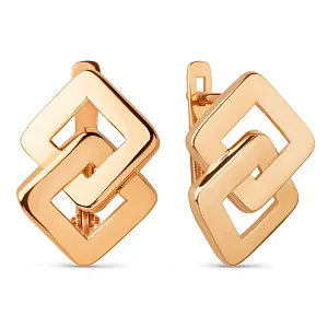 Серьги из красного золота