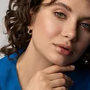 Серьги пусеты из красного золота