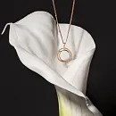 Подвеска из красного золота с фианитами