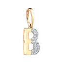 Подвеска из красного золота с фианитами