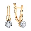 Серьги из красного золота с бриллиантами