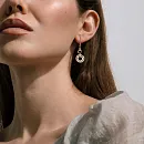 Серьги из красного золота с фианитами