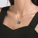 Подвеска из красного золота с фианитами