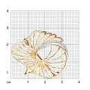 Брошь из красного золота с фианитами