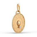 Подвеска из красного золота с фианитом