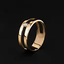 Кольцо из красного золота с фианитом