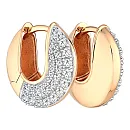 Серьги из красного золота с фианитами