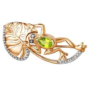 Брошь из красного золота