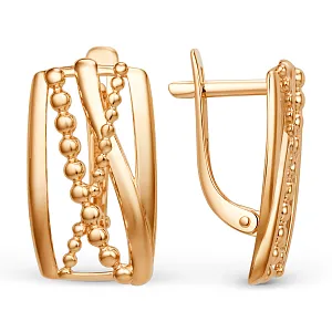 Серьги из красного золота