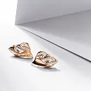 Серьги из красного золота с фианитами