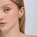 Серьги из красного золота с фианитами