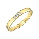 Кольцо из желтого золота с бриллиантами