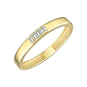 Кольцо из желтого золота с бриллиантами