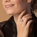 Кольцо из красного золота с фианитами