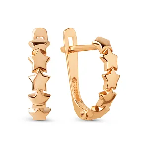 Серьги из красного золота