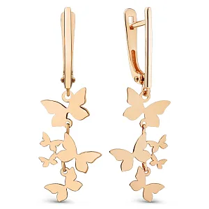 Серьги из красного золота