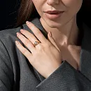 Кольцо из красного золота с фианитами