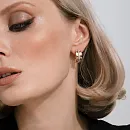 Серьги из красного золота с фианитами