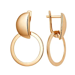 Серьги из красного золота