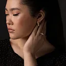 Кольцо из красного золота с фианитами