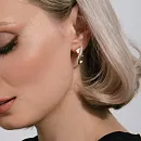 Серьги из красного золота с фианитами