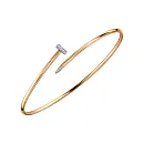 Браслет из красного золота с фианитами