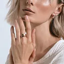 Кольцо из красного золота с фианитами