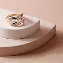 Кольцо из красного золота с фианитами