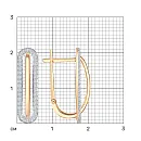 Серьги из красного золота с фианитами