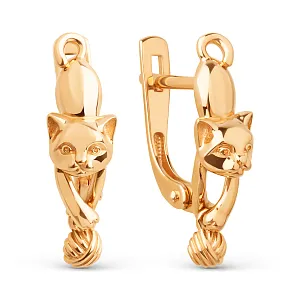 Серьги из красного золота