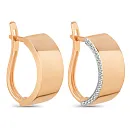 Серьги из красного золота с фианитами