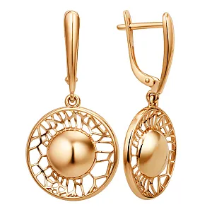 Серьги из красного золота